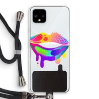 Lip Palette: Pixel 4 XL Transparant Hoesje met koord