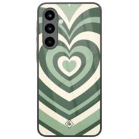 Samsung Galaxy A57 glazen hardcase - Hart swirl groen