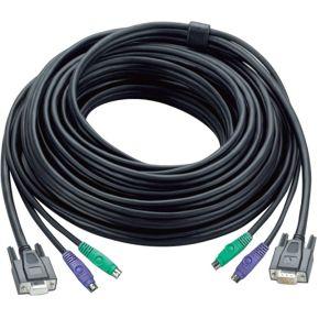 ATEN PS/2 KVM Cable toetsenbord-video-muis (kvm) kabel Zwart 1,2 m