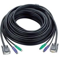 ATEN PS/2 KVM Cable toetsenbord-video-muis (kvm) kabel Zwart 1,2 m