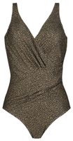 HEMA Damesbadpak Corrigerend - Animal Beige (beige) - thumbnail