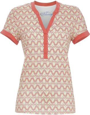 Grafisch patroon pyjamashirt rood