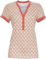 Grafisch patroon pyjamashirt rood