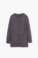 Oversized gebreid vest - BLACK - S