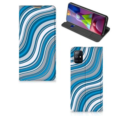 Samsung Galaxy M51 | Hoesje met Magneet | Waves Blue