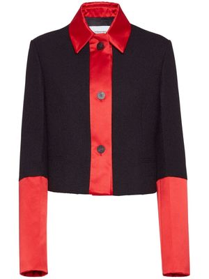 Ferragamo veste crop à design colour block - Noir