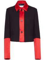 Ferragamo veste crop à design colour block - Noir - thumbnail