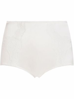 Dolce & Gabbana culotte taille-haute à empiècements en dentelle - Blanc
