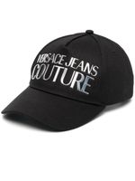 Versace Jeans Couture casquette en coton à logo imprimé - Noir