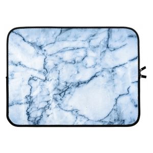 Blauw marmer: Laptop sleeve 15 inch