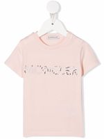 Moncler Enfant t-shirt à logo imprimé - Rose