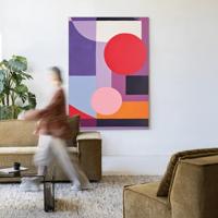 Urban Cotton Wandkleed 'Attraction' 145 x 190cm in Frame - black