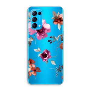 Geschilderde bloemen: Oppo Find X3 Lite Transparant Hoesje