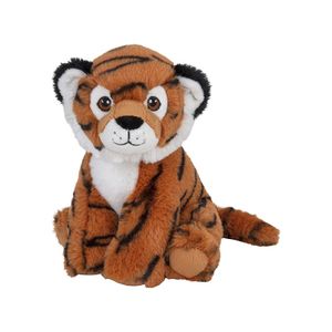 Pluche knuffel bruine tijger van 19 cm   -