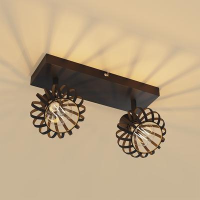 HOFTRONIC™ Petal - LED Plafondlamp - 2 spots - E14 Fitting - Kantelbaar & Draaibaar - Zwart