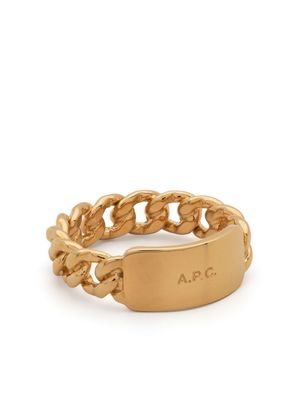 A.P.C. bague Darwin en chaîne - Or