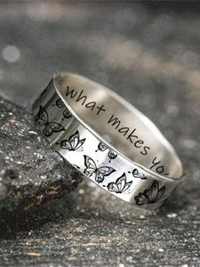 Do What Makes Your Soul Shine Engraved Butterfly Ring