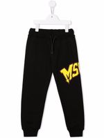 MSGM Kids pantalon de jogging à imprimé graphique - Noir