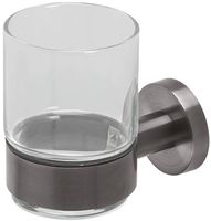 Geesa Nemox Glashouder 6,6x10,2x9,8 cm Brushed Metal Black