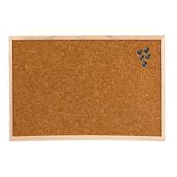 Kantoor Prikbord - 58 x 39 cm - inclusief 25x zwarte punaises - memobord - keuken