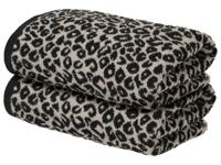 LIVARNO Set van 2 handdoeken 50 x 100 cm (Zwart)