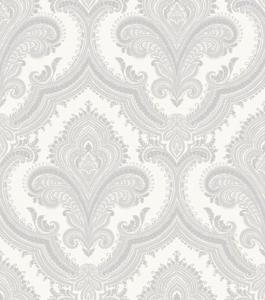 Dutch Wallcoverings Casbah/Bs1 Damask White/Silver - Wit/Zilver