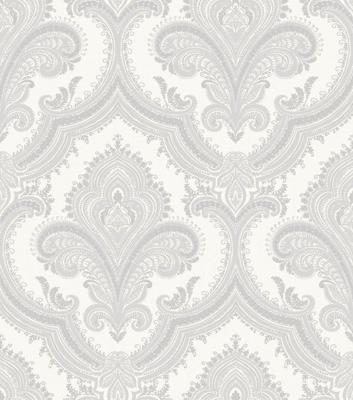 Dutch Wallcoverings Casbah/Bs1 Damask White/Silver - Wit/Zilver