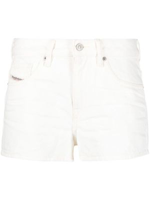 Diesel short en jean De-Yuba à taille haute - Blanc
