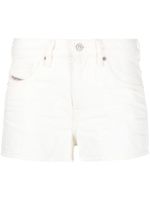 Diesel short en jean De-Yuba à taille haute - Blanc