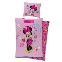 Minnie Mouse Dekbedovertrek Pretty Roze - Roze - 1-Persoons 140x200 cm
