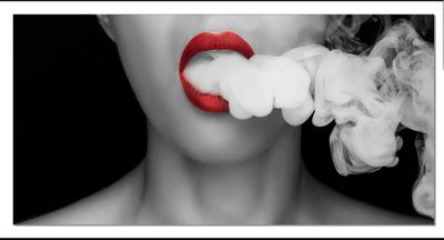 Plexiglas Smoking Lips 120x240 cm