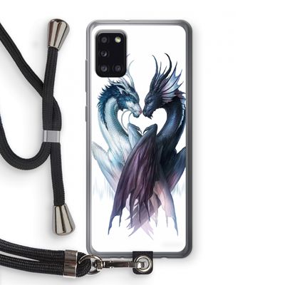 Yin Yang Dragons: Samsung Galaxy A31 Transparant Hoesje met koord