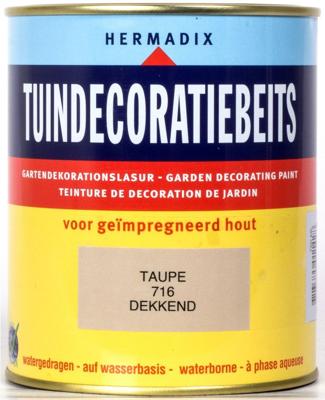 Tuindecoratiebeits 716 taupe 750 ml - Hermadix
