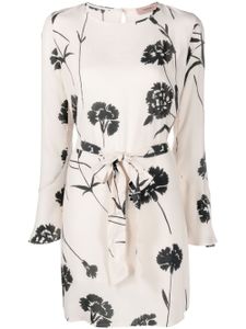 TWINSET robe ceinturée à fleurs - Tons neutres