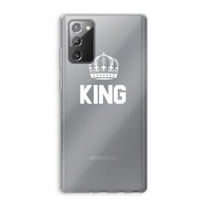 King zwart: Samsung Galaxy Note 20 / Note 20 5G Transparant Hoesje