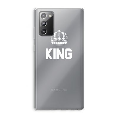 King zwart: Samsung Galaxy Note 20 / Note 20 5G Transparant Hoesje