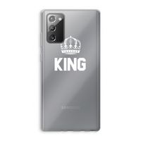 King zwart: Samsung Galaxy Note 20 / Note 20 5G Transparant Hoesje