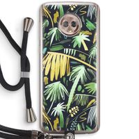 Tropical Palms Dark: Motorola Moto G6 Transparant Hoesje met koord