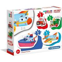 Clementoni Supercolor Puzzel My First Transport 2-5 Stukjes - thumbnail