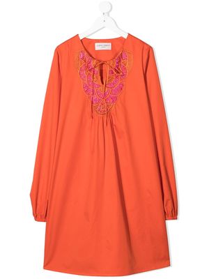 Alberta Ferretti Kids tunique à broderies - Orange