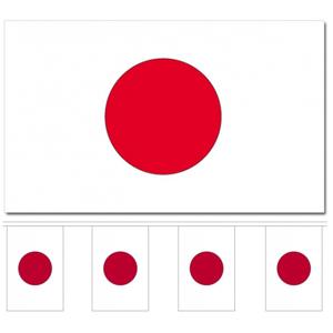 Japan versiering/feestartikelen set - vlag 90 x 150 cm - vlaggenlijn van 300 cm - landen