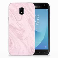 Samsung Galaxy J3 2017 | TPU | Siliconen hoesje | Marble Pink - Origineel Cadeau Vriendin
