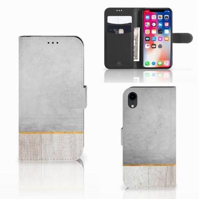 Apple iPhone Xr | Book Style Case | Wood Concrete