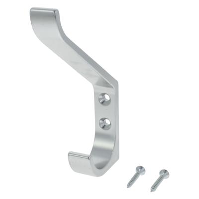 Basic Kapstokhaak gebogen - aluminium