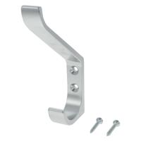 Basic Kapstokhaak gebogen - aluminium