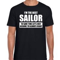 I'm the best sailor t-shirt zwart heren - De beste matroos cadeau