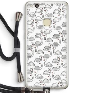 Zwanen: Huawei Ascend P10 Lite Transparant Hoesje met koord
