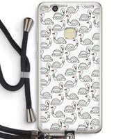 Zwanen: Huawei Ascend P10 Lite Transparant Hoesje met koord
