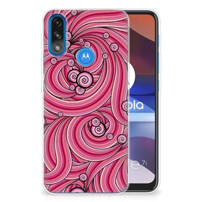 Motorola Moto E7/E7i Power | Hoesje maken | Swirl Pink