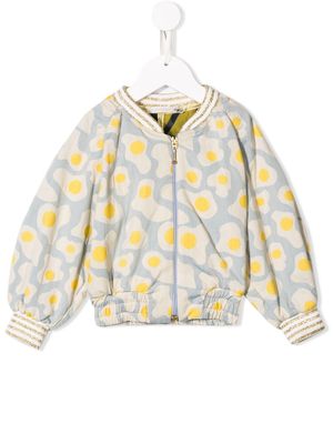 Raspberry Plum veste bomber imprimée - Bleu